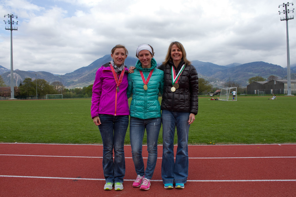 Podium du Championnat suisse 5000m Monthey 2014