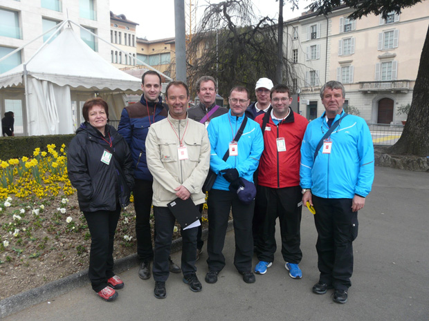Les juges de marche du Lugano Trophy 2015 [E. Tardi]
