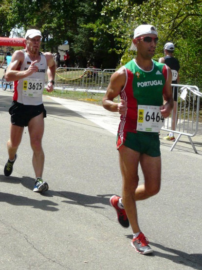 Le Portugais de Lausanne Luis Correia, sur le 20km &agrave; Lyon le 14 ao&ucirc;t 2015 [E. Tardi].