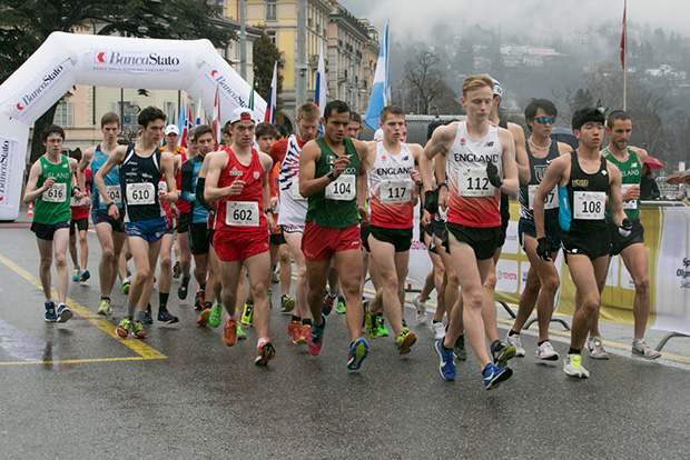 Le d&eacute;part du 20km messieurs du Lugano Trophy 2018 (c) J&eacute;r&ocirc;me Genet